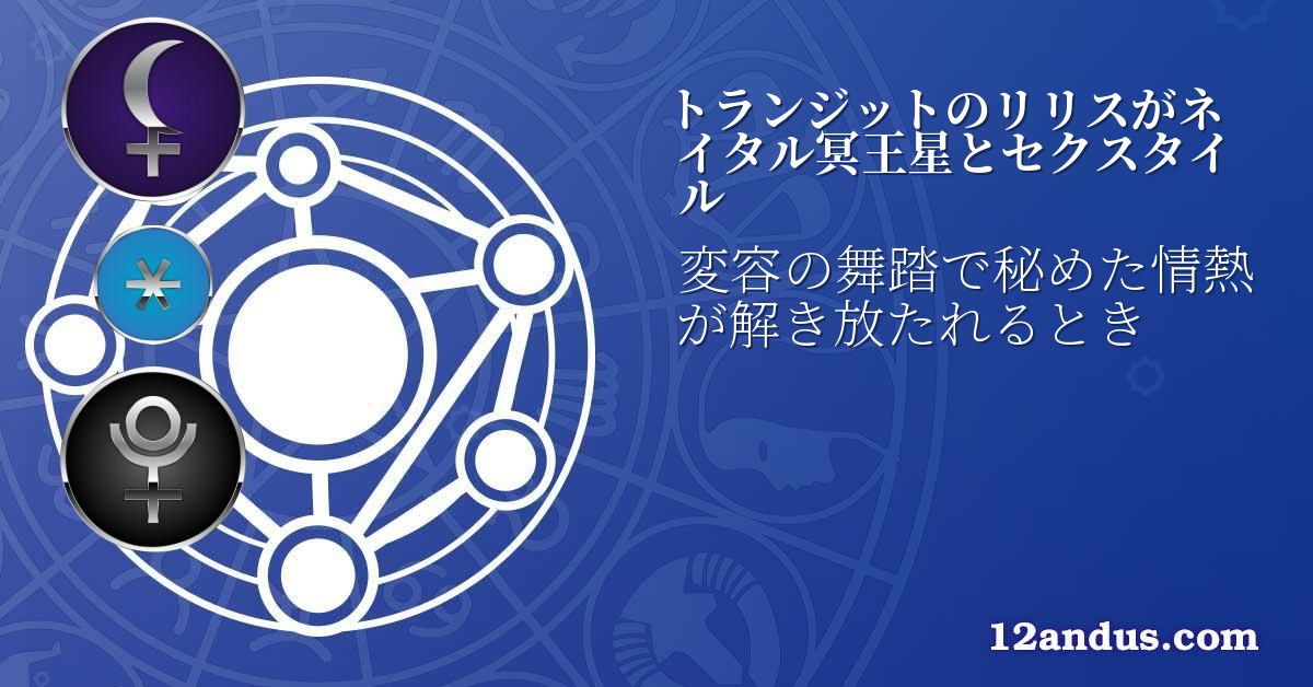 トランジットのリリスがネイタル冥王星とセクスタイル