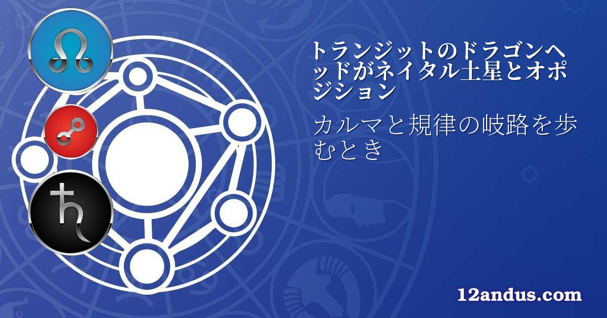 トランジットのドラゴンヘッドがネイタル土星とオポジション
