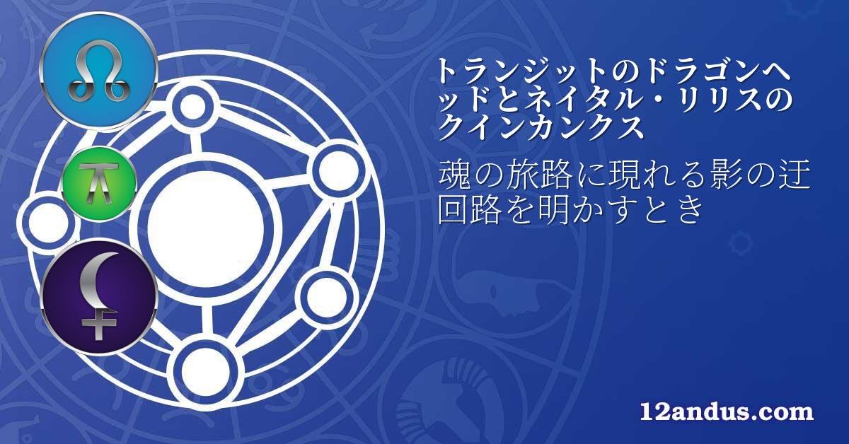 トランジットのドラゴンヘッドとネイタル・リリスのクインカンクス