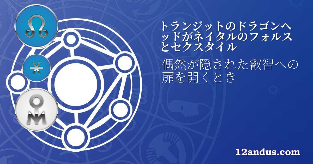 トランジットのドラゴンヘッドがネイタルのフォルスとセクスタイル