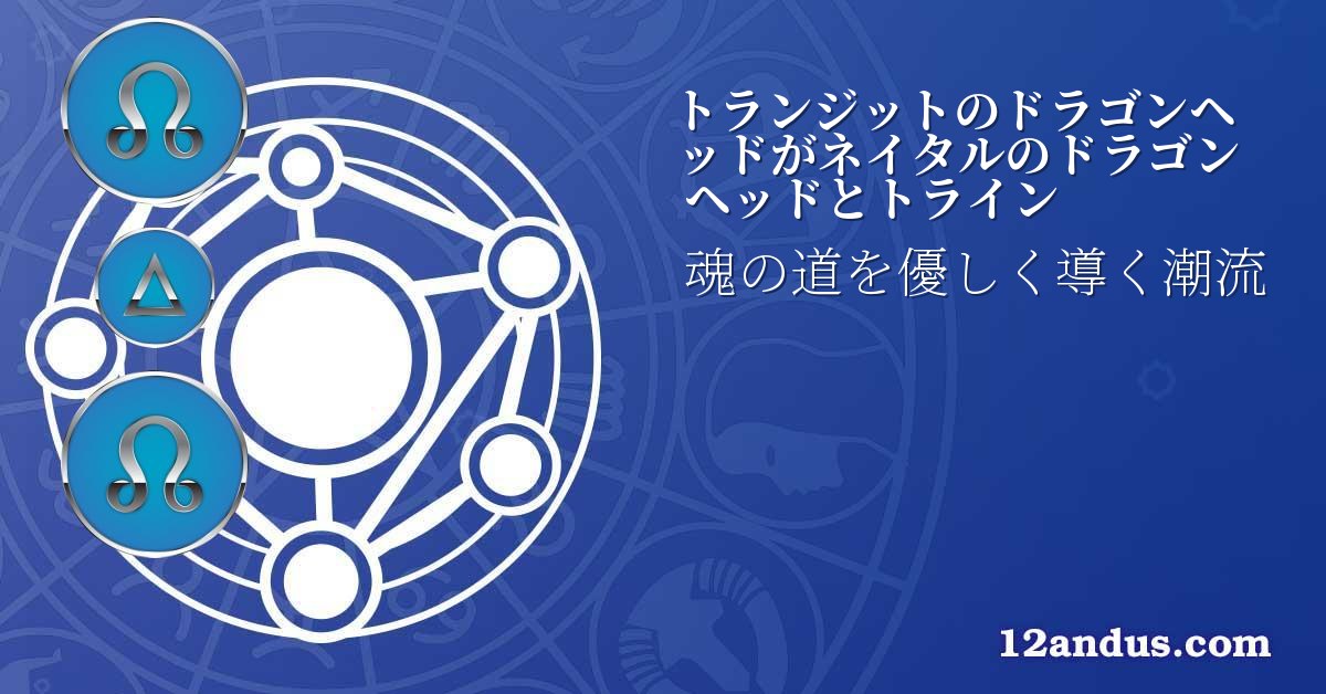 トランジットのドラゴンヘッドがネイタルのドラゴンヘッドとトライン