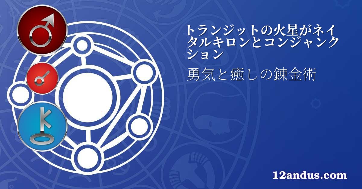 トランジットの火星がネイタルキロンとコンジャンクション