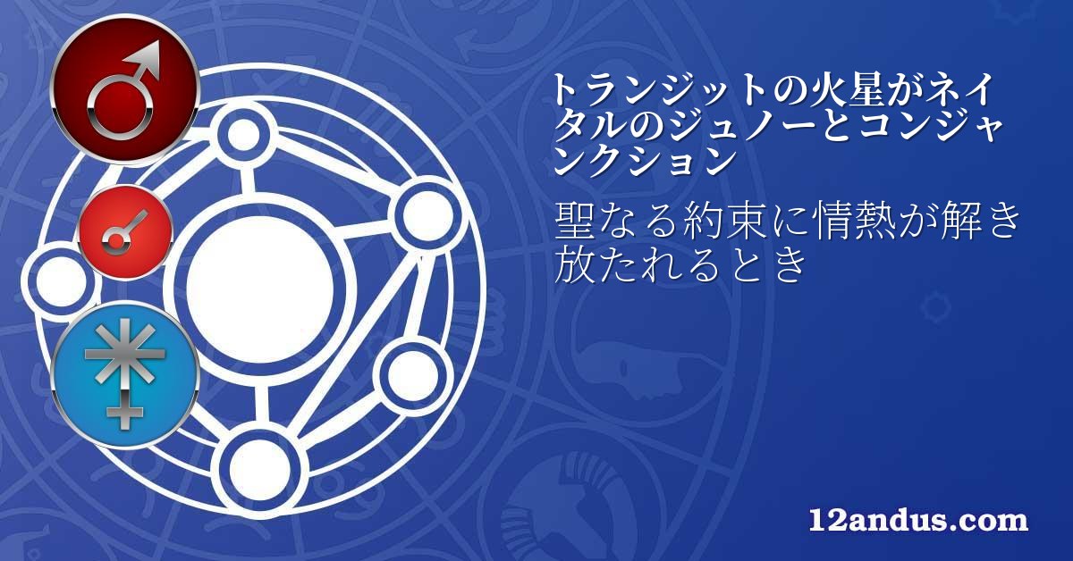 トランジットの火星がネイタルのジュノーとコンジャンクション