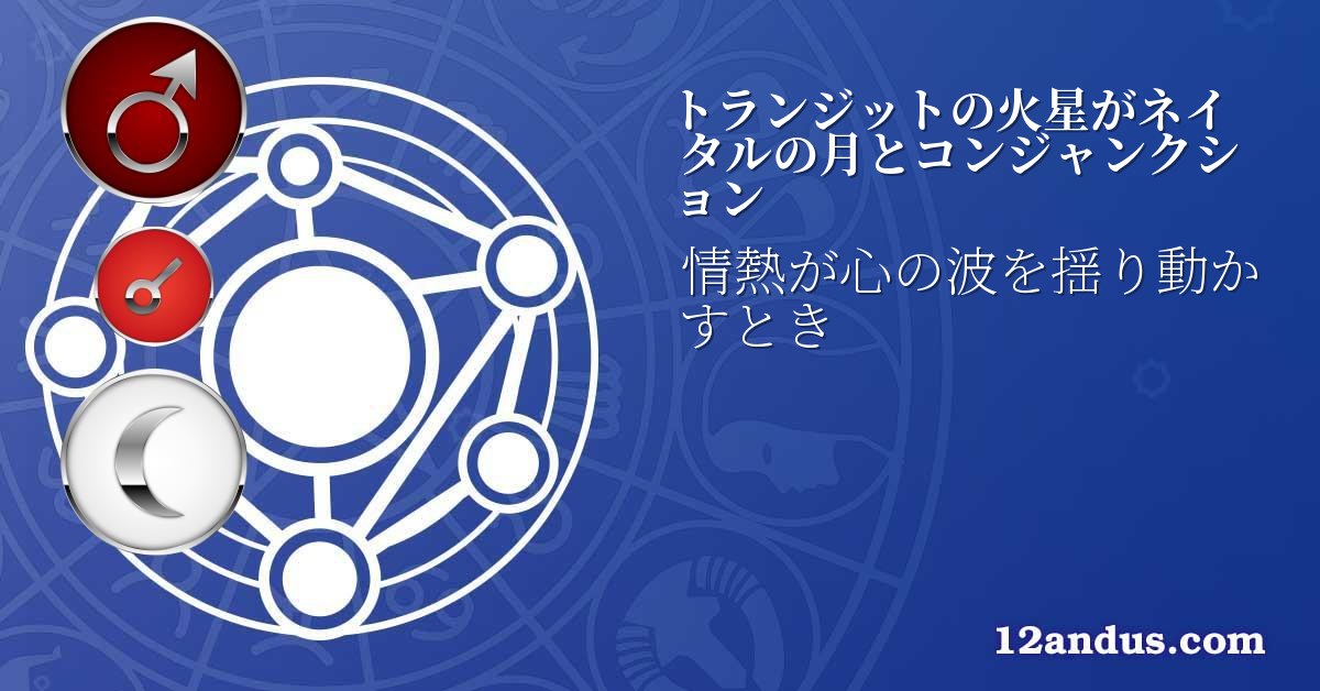 トランジットの火星がネイタルの月とコンジャンクション