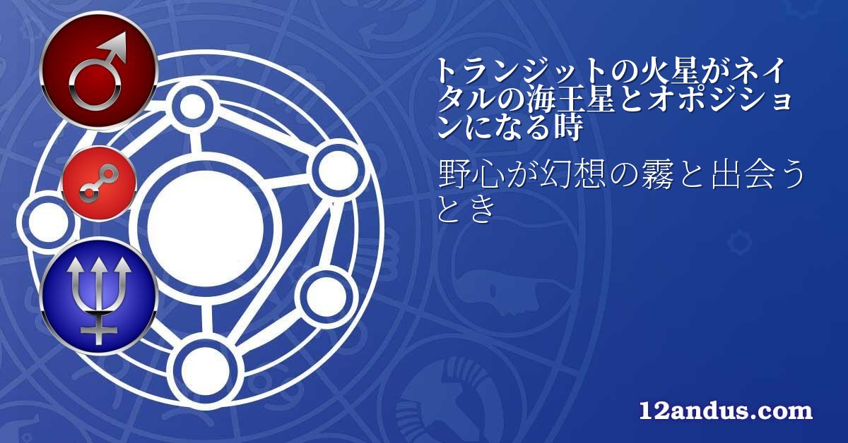 トランジットの火星がネイタルの海王星とオポジションになる時