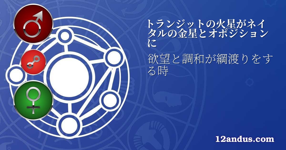 トランジットの火星がネイタルの金星とオポジションに