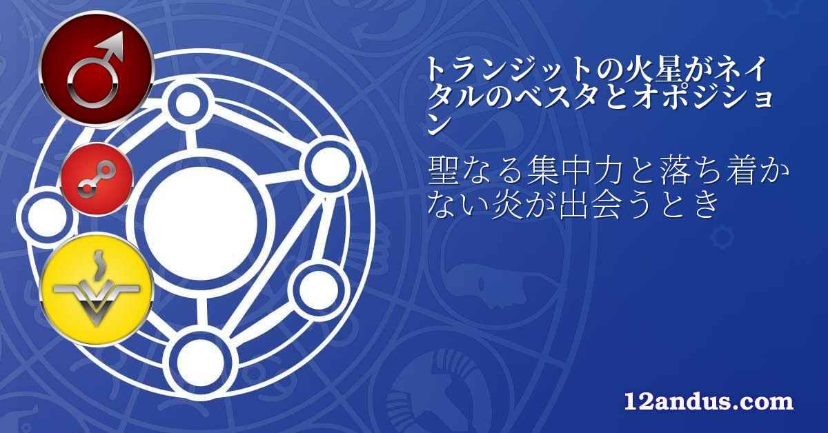 トランジットの火星がネイタルのベスタとオポジション