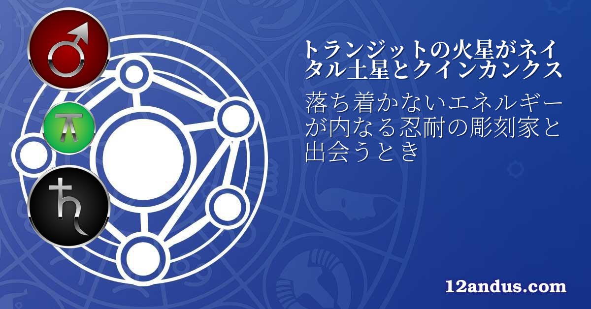 トランジットの火星がネイタル土星とクインカンクス