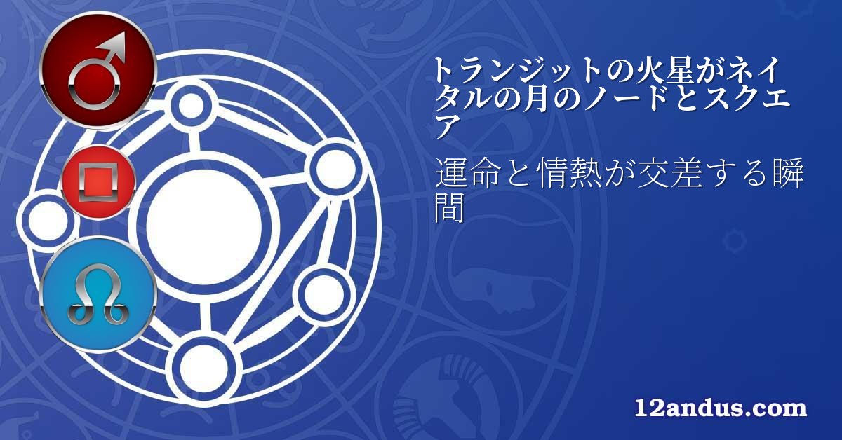 トランジットの火星がネイタルの月のノードとスクエア
