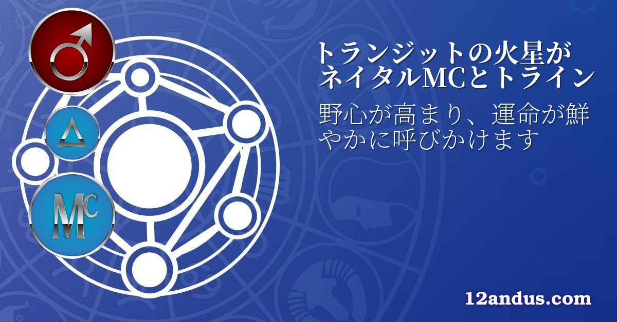 トランジットの火星がネイタルMCとトライン