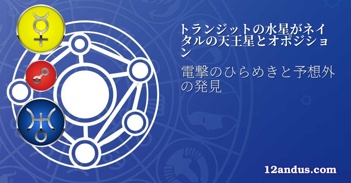 トランジットの水星がネイタルの天王星とオポジション
