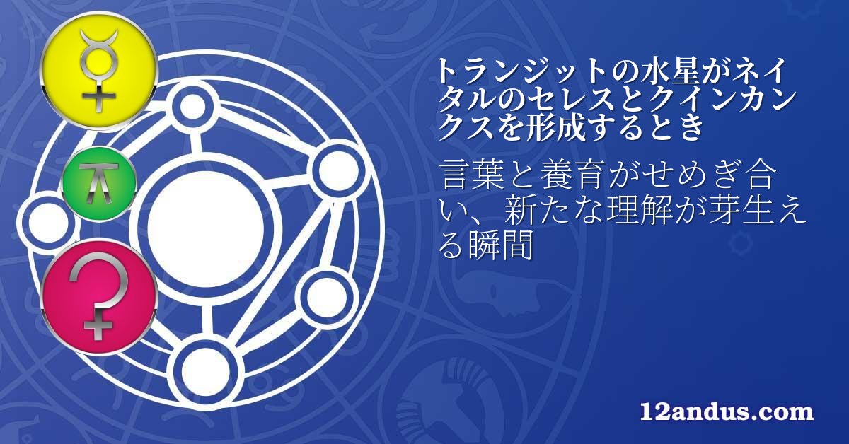 トランジットの水星がネイタルのセレスとクインカンクスを形成するとき