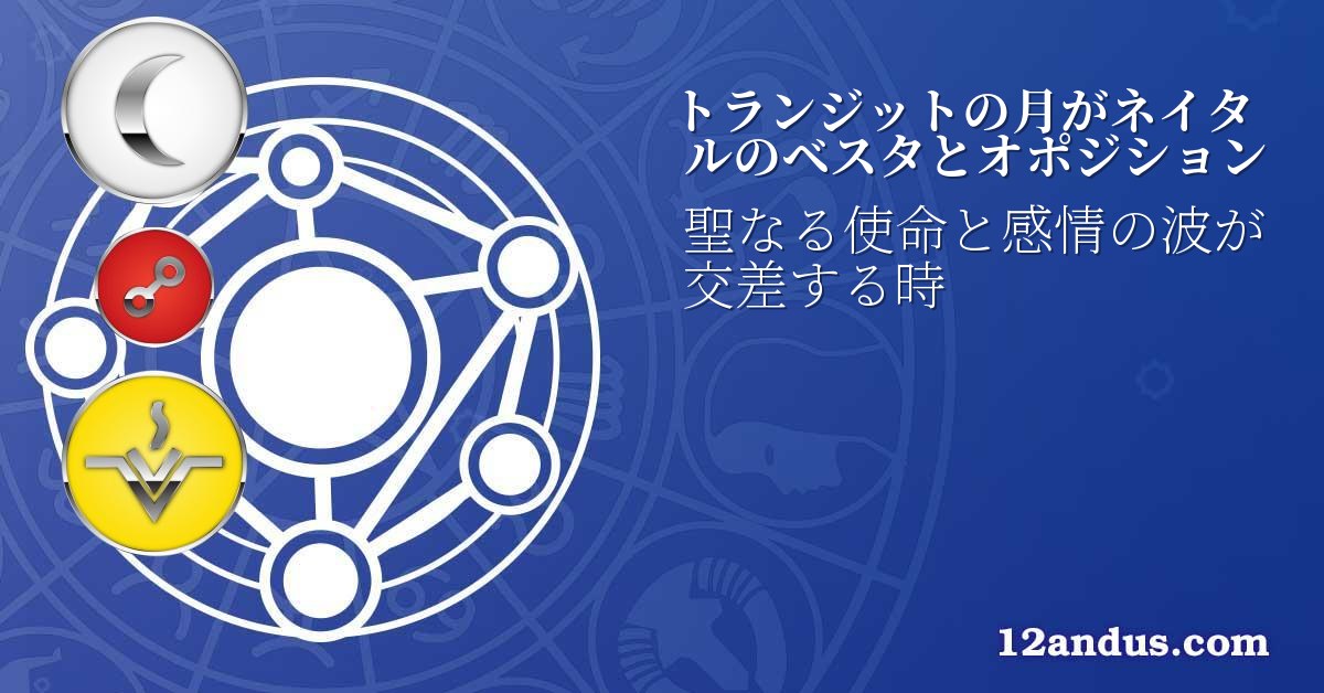 トランジットの月がネイタルのベスタとオポジション