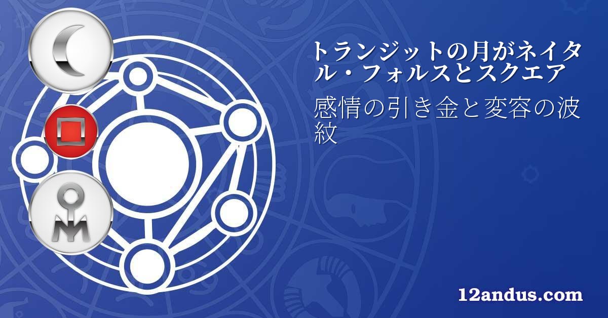 トランジットの月がネイタル・フォルスとスクエア