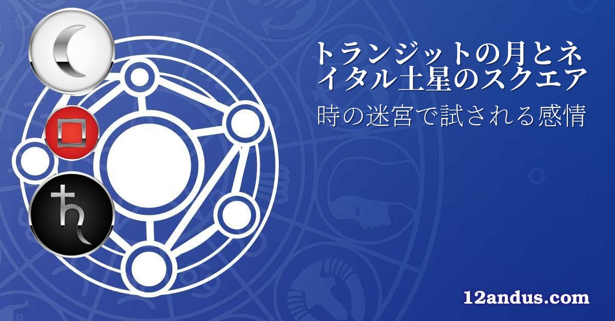 トランジットの月とネイタル土星のスクエア