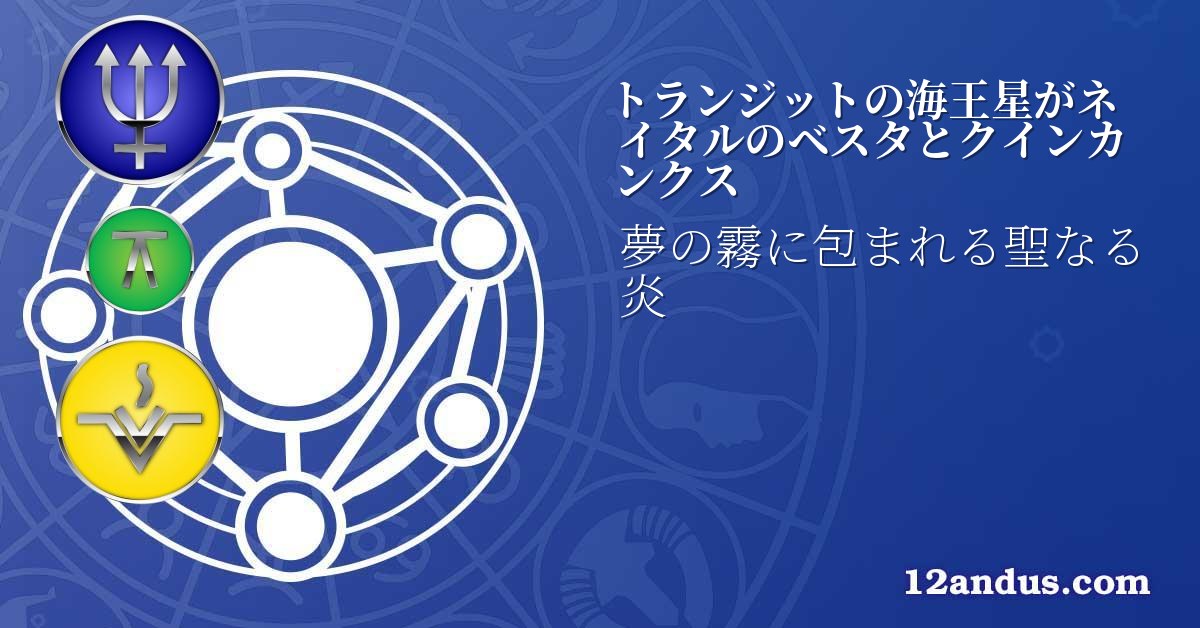 トランジットの海王星がネイタルのベスタとクインカンクス