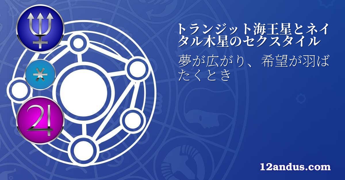 トランジット海王星とネイタル木星のセクスタイル
