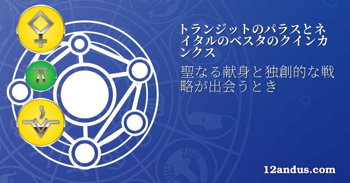 トランジットのパラスとネイタルのベスタのクインカンクス