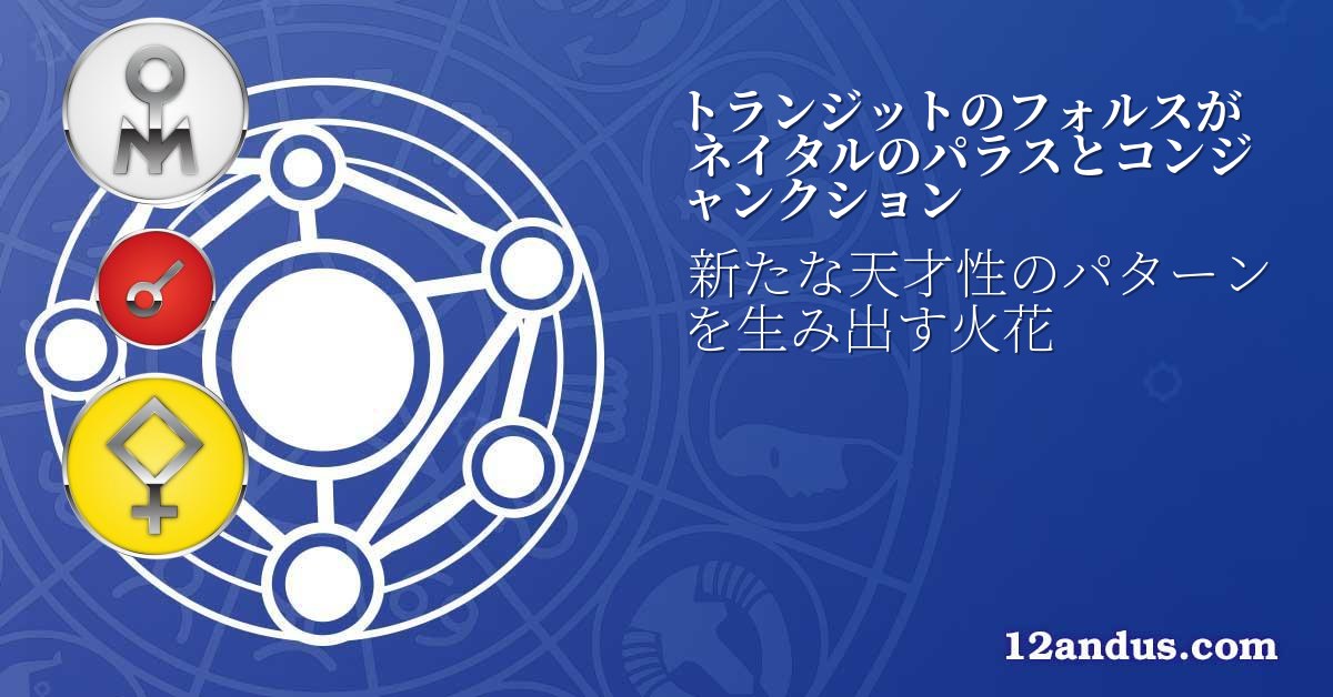 トランジットのフォルスがネイタルのパラスとコンジャンクション