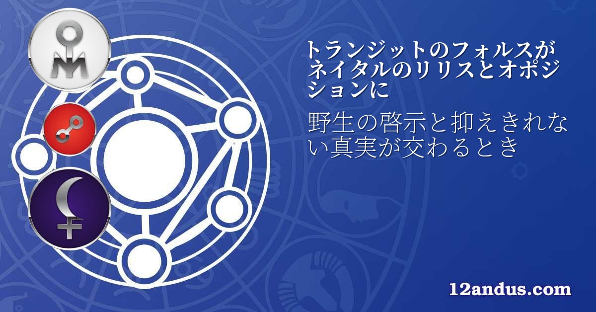 トランジットのフォルスがネイタルのリリスとオポジションに
