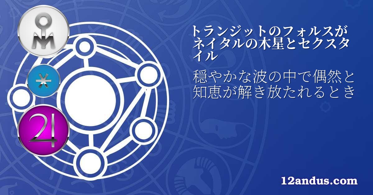 トランジットのフォルスがネイタルの木星とセクスタイル