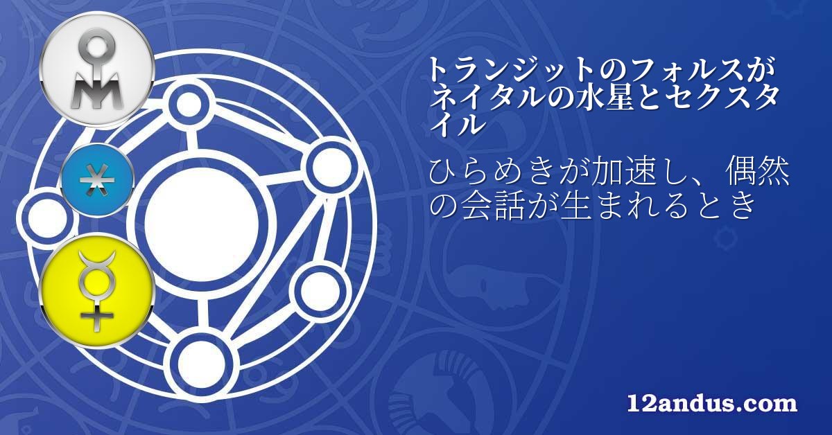トランジットのフォルスがネイタルの水星とセクスタイル