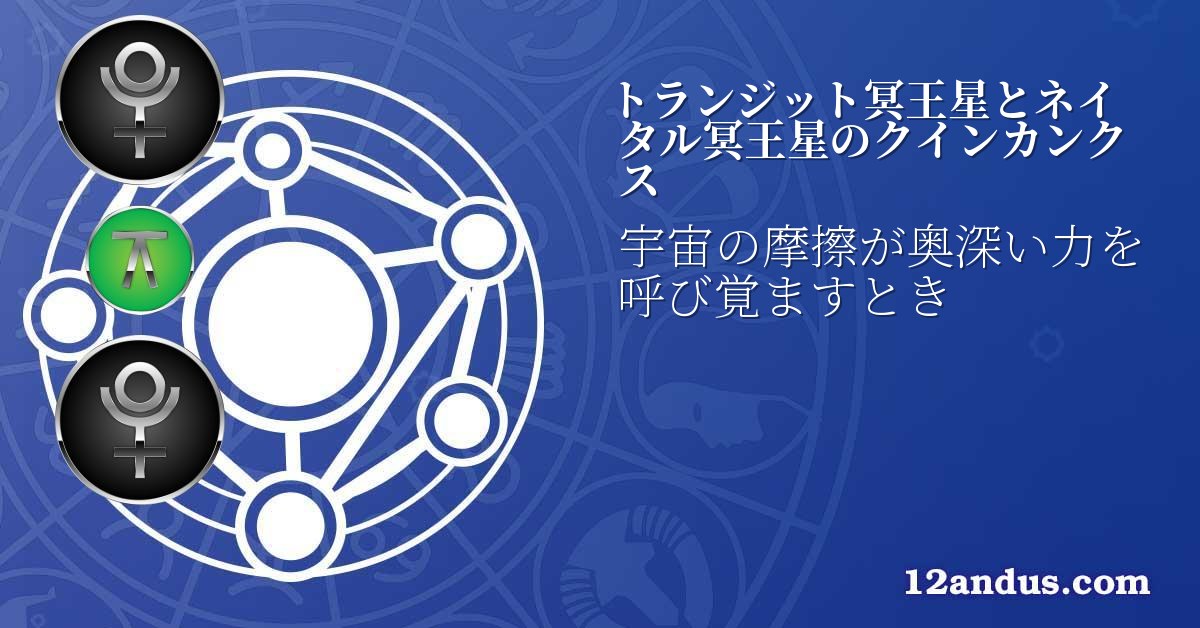 トランジット冥王星とネイタル冥王星のクインカンクス