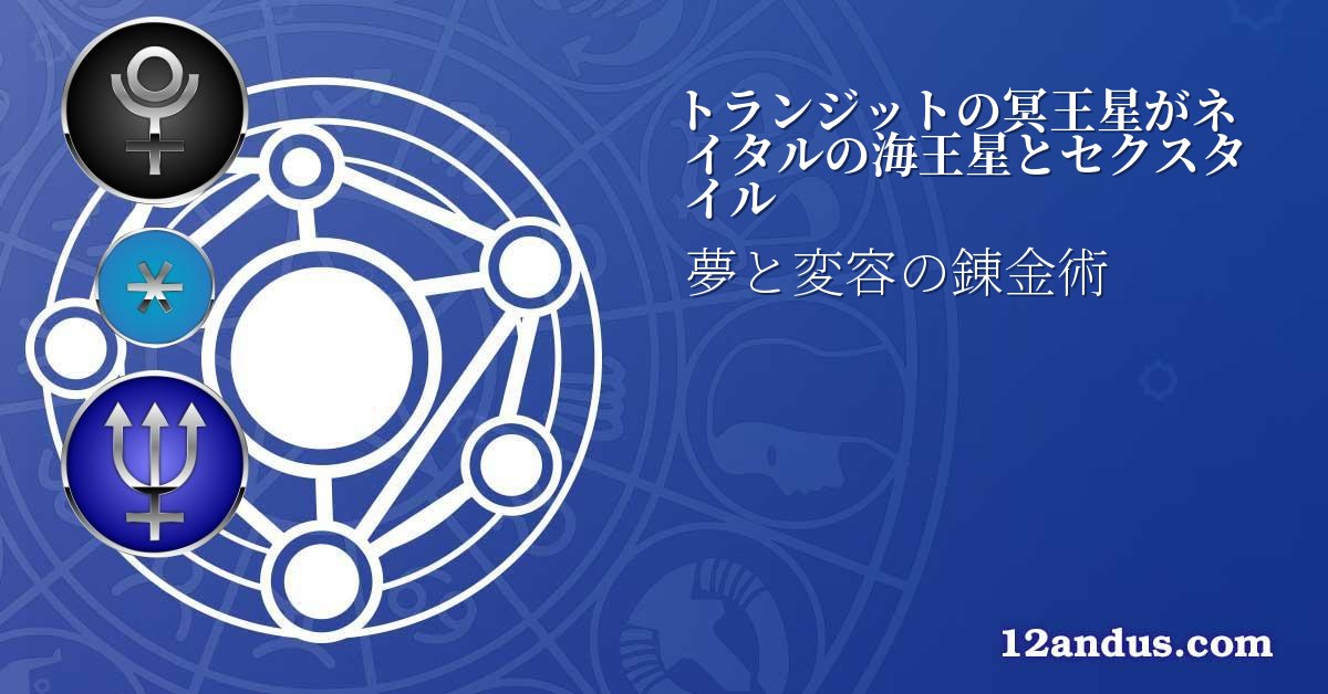 トランジットの冥王星がネイタルの海王星とセクスタイル