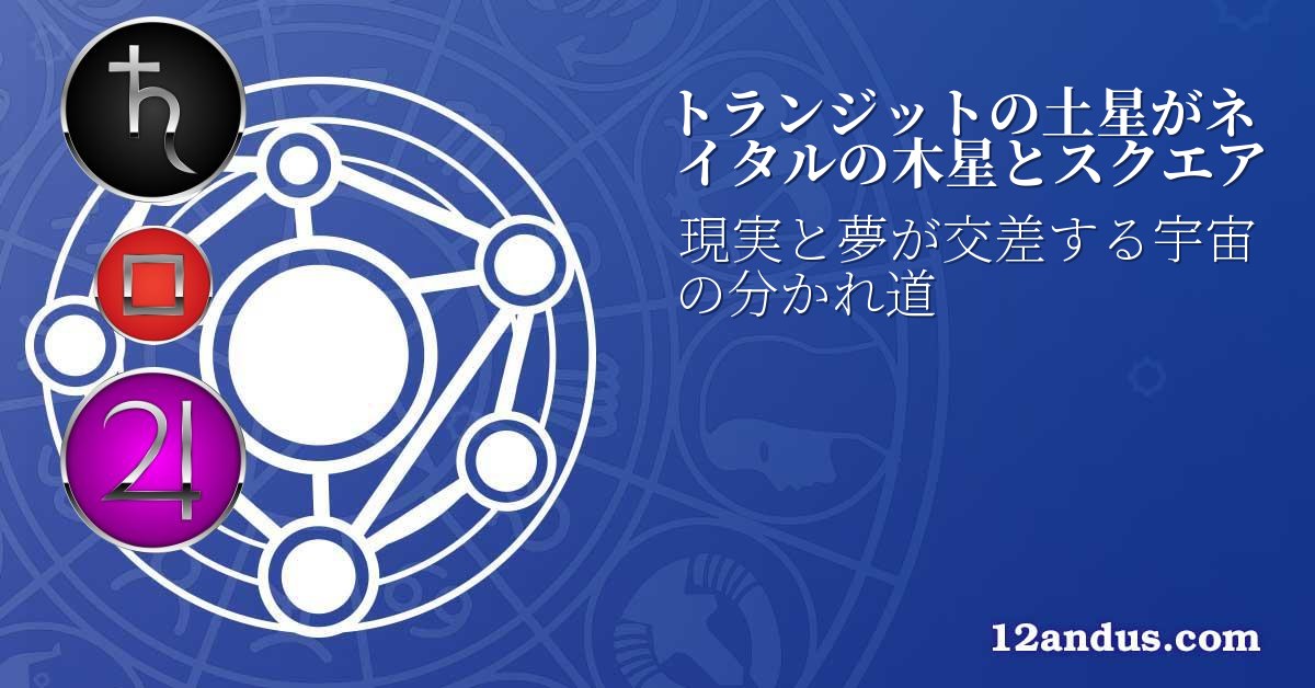 トランジットの土星がネイタルの木星とスクエア