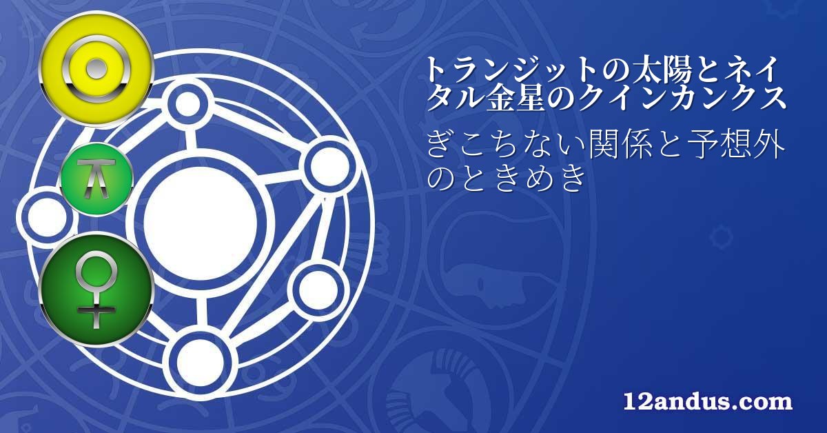 トランジットの太陽とネイタル金星のクインカンクス