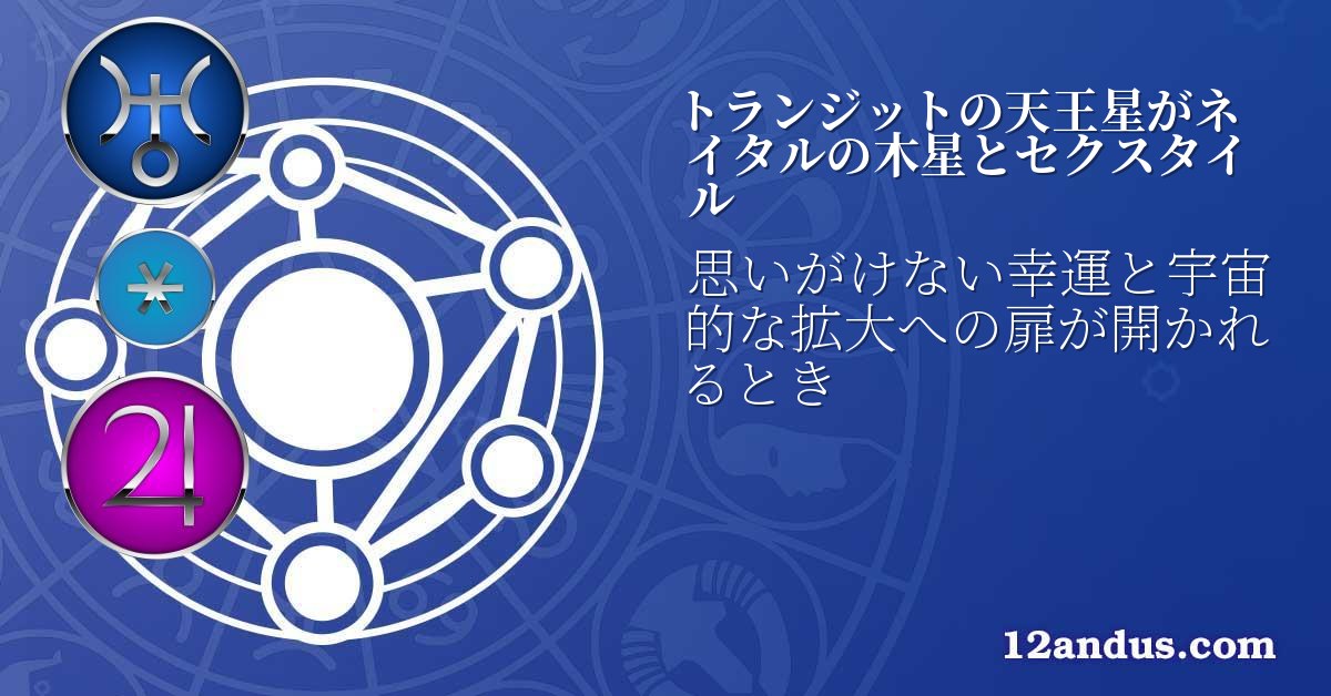 トランジットの天王星がネイタルの木星とセクスタイル