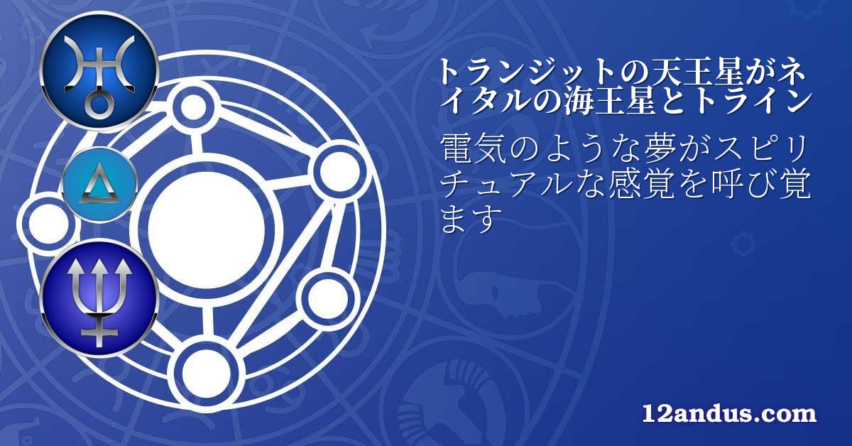 トランジットの天王星がネイタルの海王星とトライン