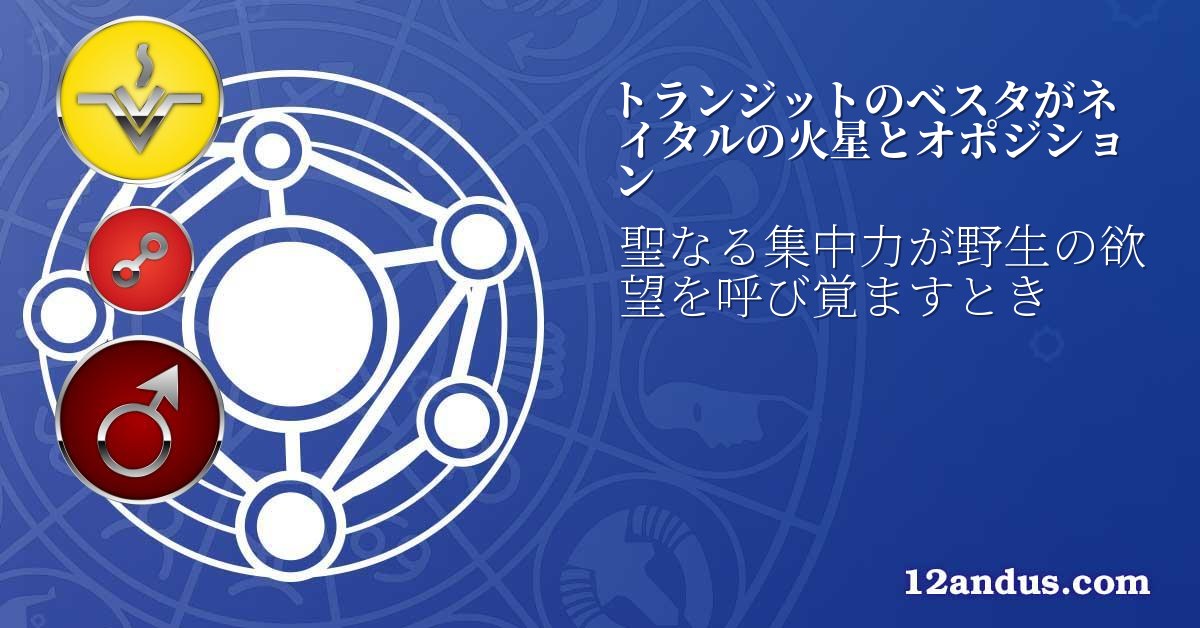 トランジットのベスタがネイタルの火星とオポジション