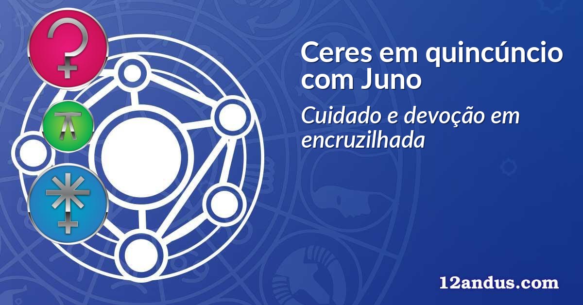 Ceres em quincúncio com Juno