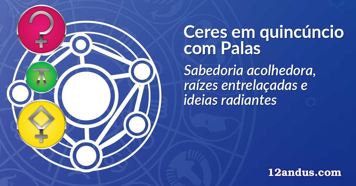 Ceres em quincúncio com Palas