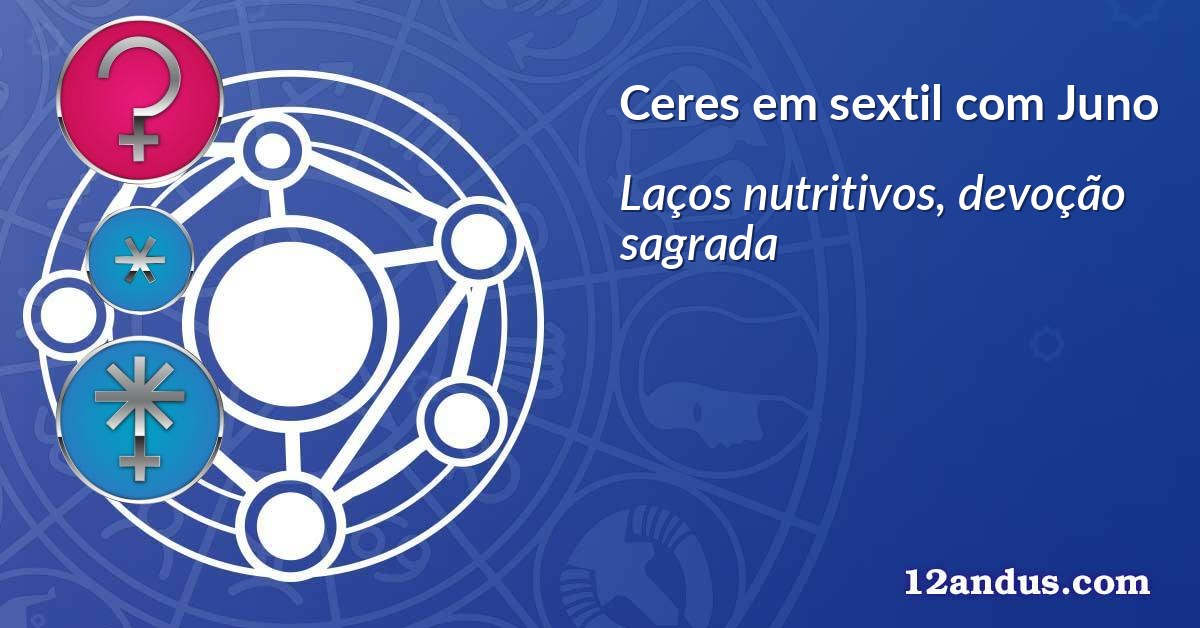 Ceres em sextil com Juno