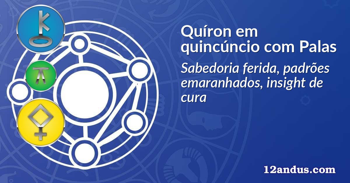 Quíron em quincúncio com Palas