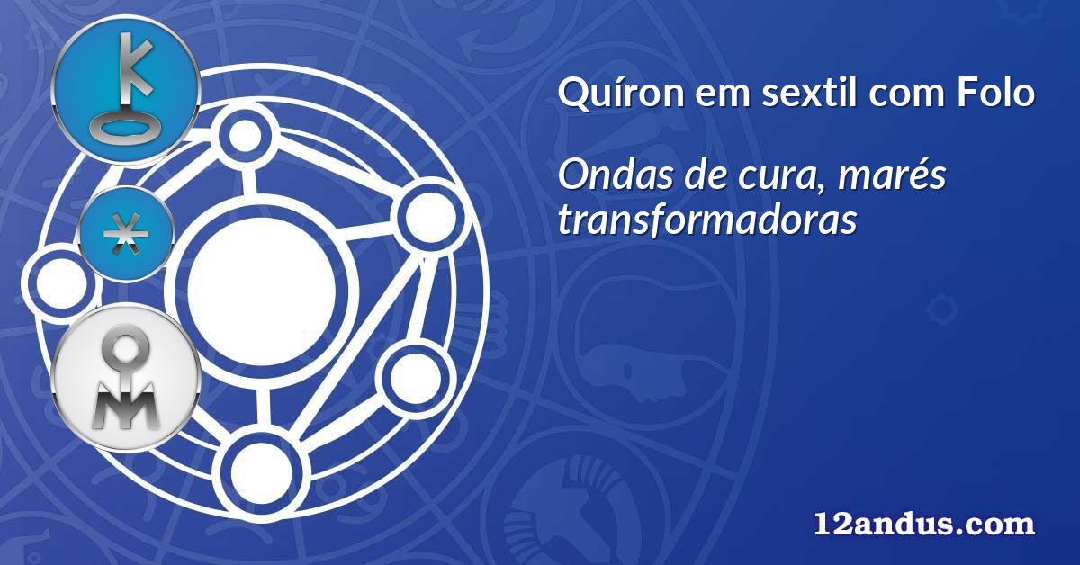 Quíron em sextil com Folo