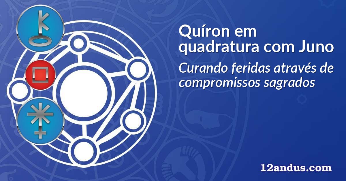 Quíron em quadratura com Juno