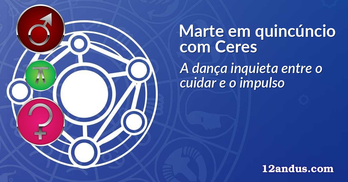 Marte em quincúncio com Ceres