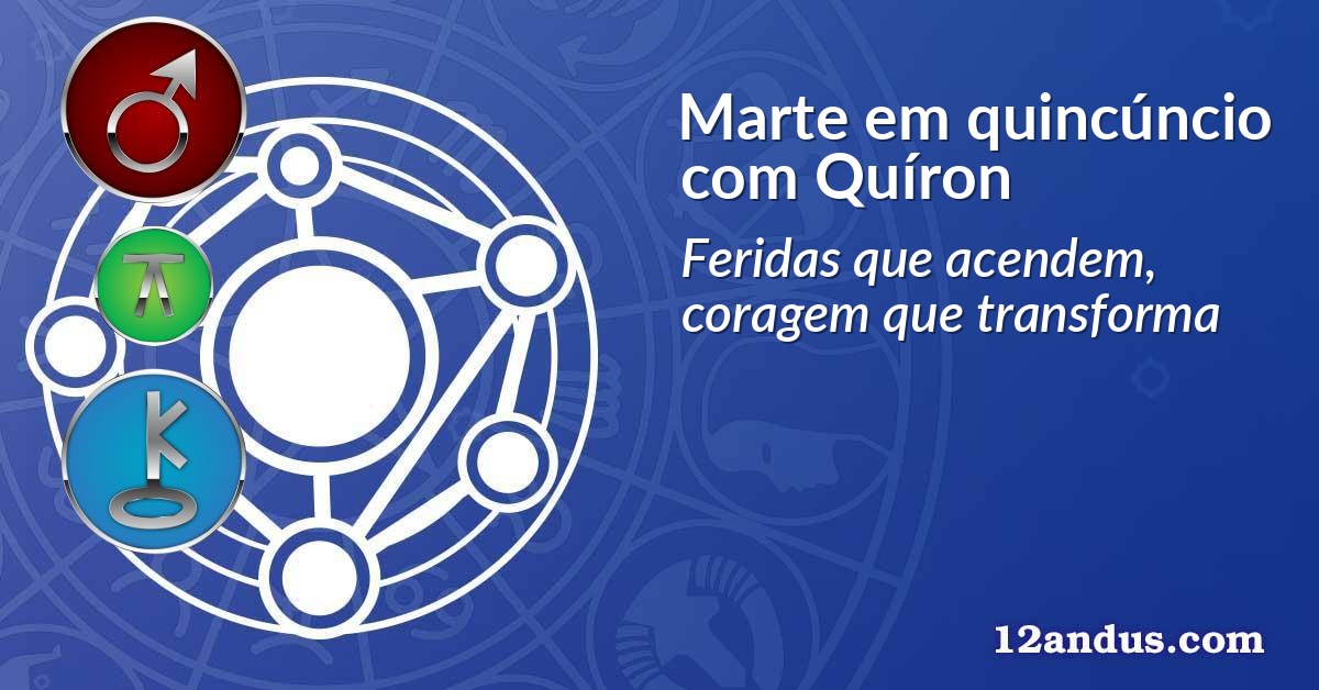 Marte em quincúncio com Quíron