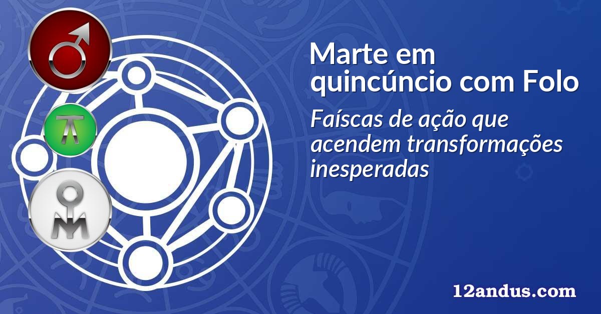 Marte em quincúncio com Folo