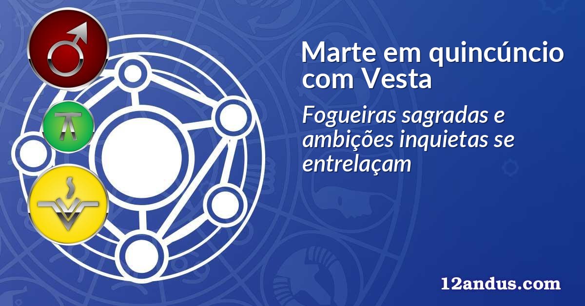 Marte em quincúncio com Vesta