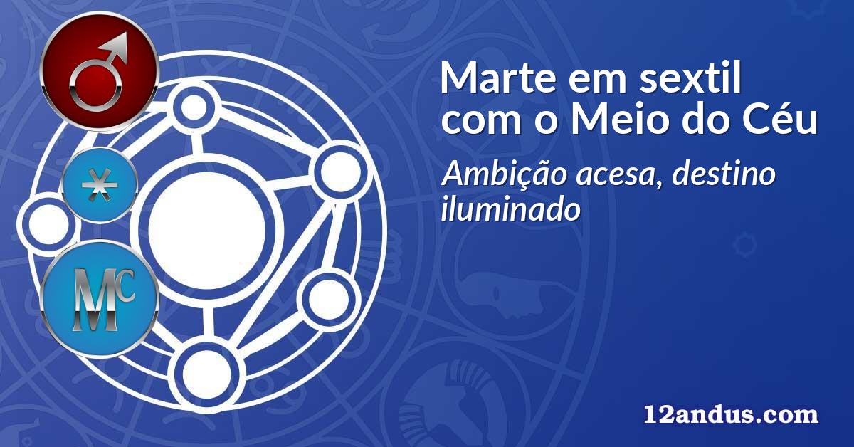 Marte em sextil com o Meio do Céu