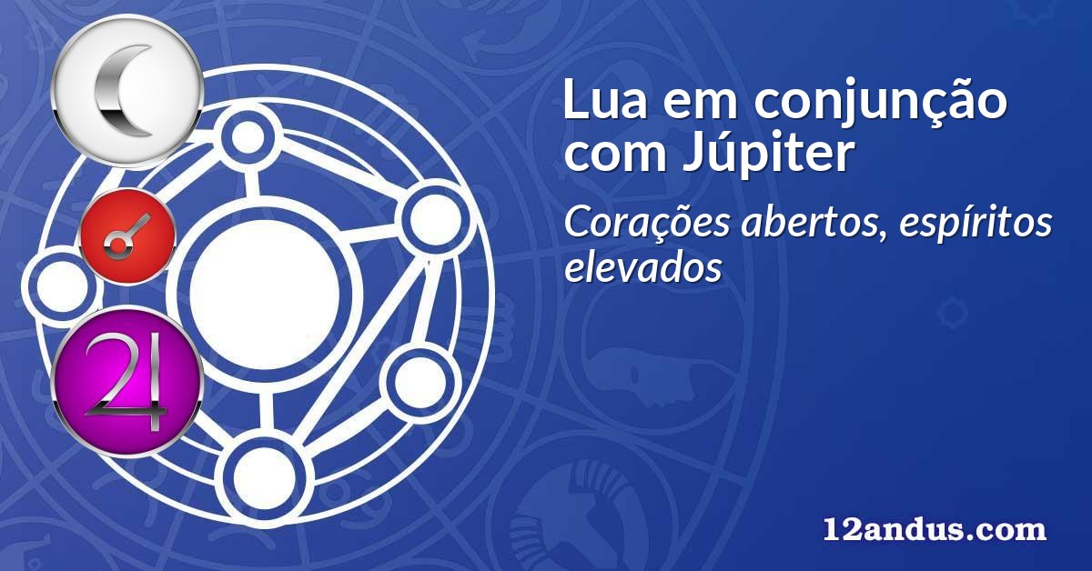 Lua em conjunção com Júpiter