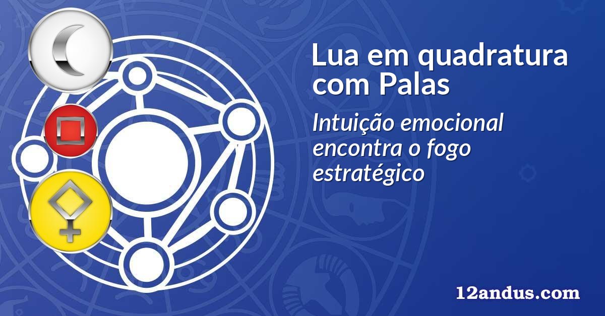 Lua em quadratura com Palas