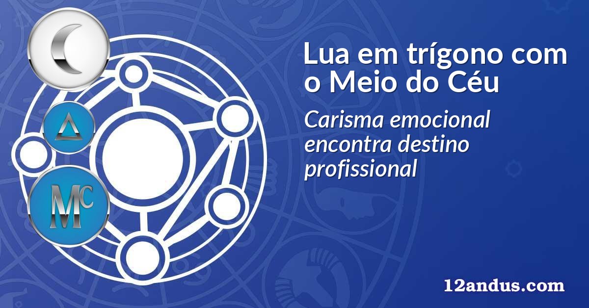 Lua em trígono com o Meio do Céu