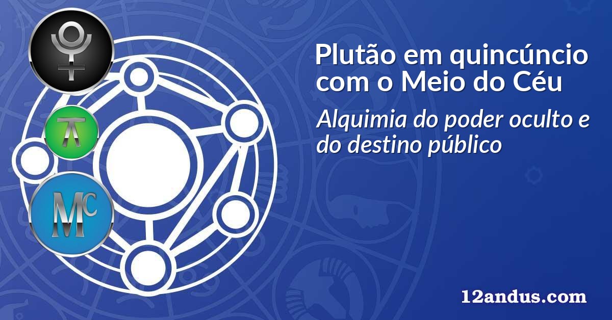 Plutão em quincúncio com o Meio do Céu