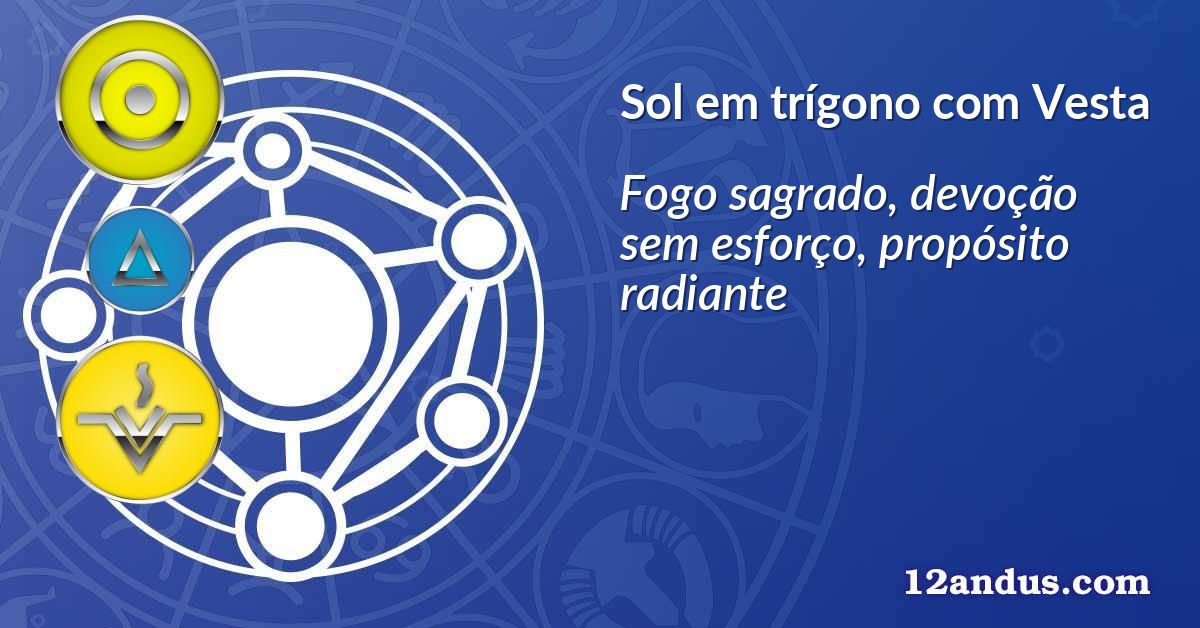 Sol em trígono com Vesta