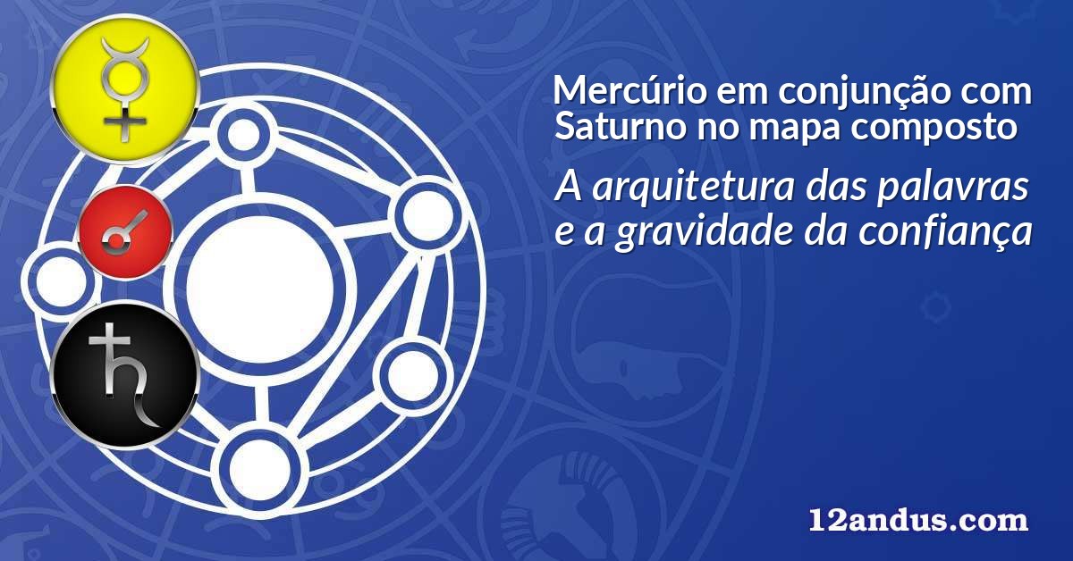 Mercúrio em conjunção com Saturno no mapa composto